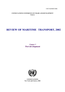 REVIEW OF MARITIME TRANSPORT, 2002  Port development