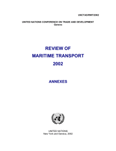 REVIEW OF MARITIME TRANSPORT 2002 ANNEXES