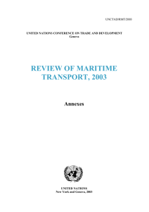 REVIEW OF MARITIME TRANSPORT, 2003  Annexes