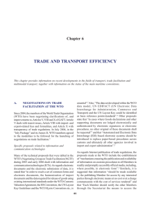 TRADE AND TRANSPORT EFFICIENCY Chapter 6