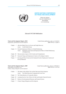 unIted natIons ConferenCe on trade and development Selected UNCTAD Publications