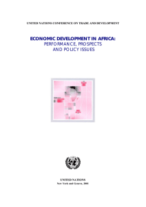 ECONOMIC DEVELOPMENT IN AFRICA: PERFORMANCE, PROSPECTS AND POLICY ISSUES