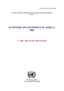 ECONOMIC DEVELOPMENT IN AFRICA, 2006 C. THE &#34;BIG PUSH&#34; REVISITED