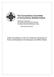 Public Consultation on the Tax Treatment of Expenses of