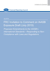 FRC Invitation to Comment on IAASB Exposure Draft (July 2015)