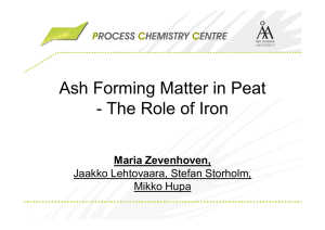 Ash Forming Matter in Peat - The Role of Iron Maria Zevenhoven,