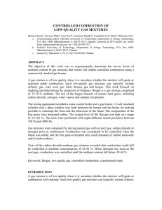 CONTROLLED COMBUSTION OF LOW-QUALITY GAS MIXTURES