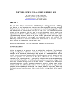 PARTICLE MIXING IN GAS-SOLID BUBBLING BED