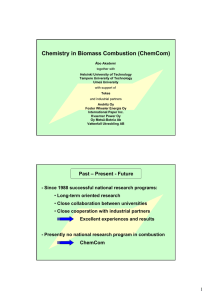 Chemistry in Biomass Combustion (ChemCom)