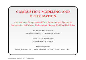 COMBUSTION MODELING AND OPTIMIZATION