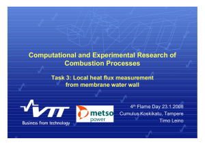 Computational and Experimental Research of Combustion Processes from membrane water wall