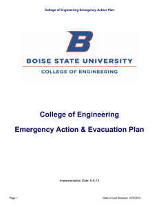 College of Engineering Emergency Action &amp; Evacuation Plan