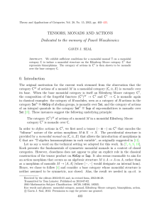 TENSORS, MONADS AND ACTIONS GAVIN J. SEAL