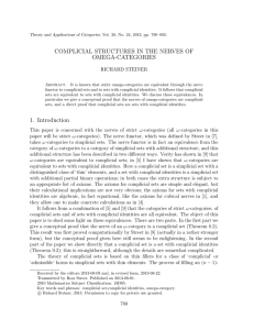 COMPLICIAL STRUCTURES IN THE NERVES OF OMEGA-CATEGORIES RICHARD STEINER