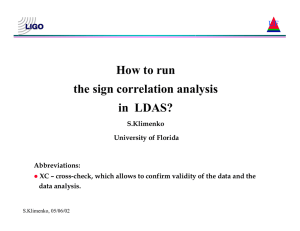 How to run the sign correlation analysis in  LDAS? UF