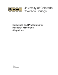 Guidelines and Procedures for Research Misconduct Allegations