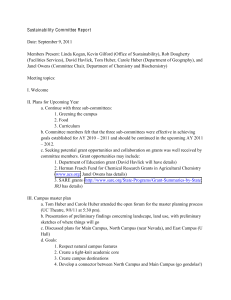 Sustainability Committee Report  Date: September 9, 2011