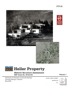 Heller Property Historic Structure Assessment FINAL Volume 1