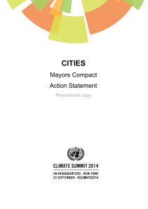 CITIES Mayors Compact Action Statement