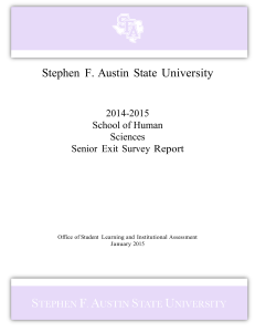 Stephen  F. Austin  State  University 2014-2015 School of Human