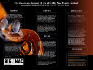 The Economic Impact of  the 2015 Big Nac Music... ABSTRACT CONCLUSION METHOD