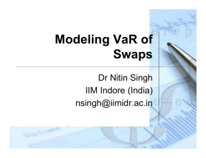 Modeling VaR of Swaps Dr Nitin Singh IIM Indore (India)