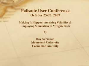 Palisade User Conference October 25-26, 2007
