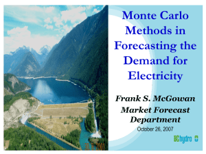 Monte Carlo Methods in Forecasting the Demand for