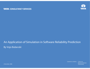 An Application of Simulation in Software Reliability Prediction By Vojo Bubevski