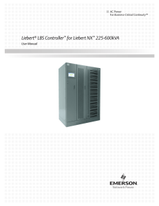 Liebert LBS Controller for Liebert NX 225-600kVA