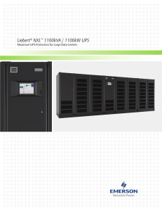 Liebert NXL 1100kVA / 1100kW UPS Maximum UPS Protection for Large Data Centers