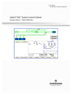 Liebert NXL System Control Cabinet Operation Manual – 1600A-5000A 60Hz