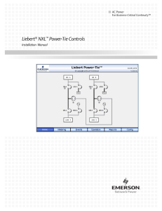 Liebert NXL Power-Tie Controls Installation  Manual