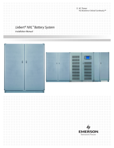 Liebert NXL Battery System Installation Manual