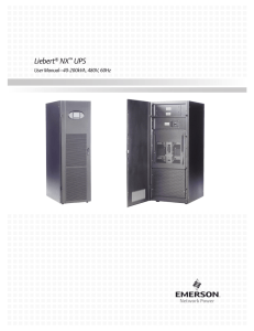 Liebert NX UPS User Manual–40-200kVA, 480V, 60Hz