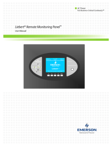 Liebert Remote Monitoring Panel User Manual AC Power