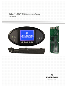 Liebert LDMF Distribution Monitoring User Manual