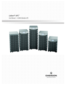 Liebert APS User Manual – 5-20kVA Modular UPS ®