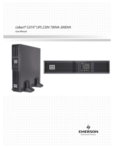 Liebert GXT4 UPS 230V 700VA-3000VA User Manual