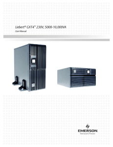 Liebert GXT4 230V, 5000-10,000VA User Manual