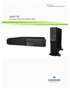 Liebert PSI User Manual–1000/1500/2200/3000, 120VAC AC Power