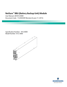 NetSure BBU (Battery Backup Unit) Module