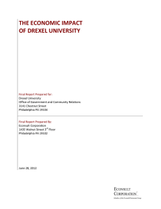 THE ECONOMIC IMPACT   OF DREXEL UNIVERSITY   