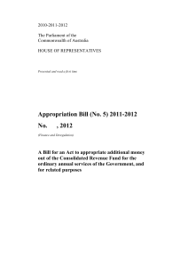 Appropriation Bill (No. 5) 2011-2012