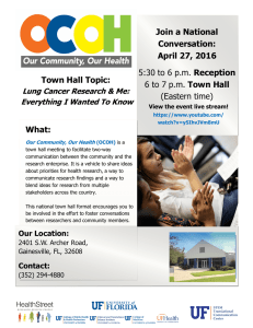 Join a National Conversation: April 27, 2016 Town Hall Topic: