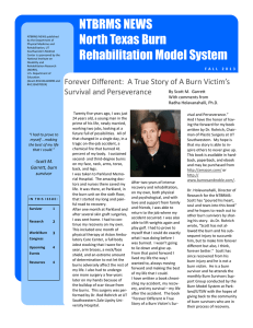 NTBRMS NEWS North Texas Burn Rehabilitation Model System