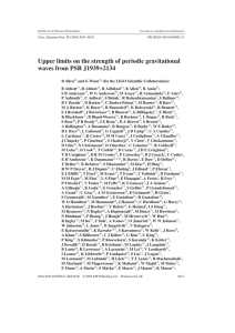 Upper limits on the strength of periodic gravitational
