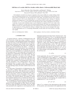 Self-force of a scalar field for circular orbits about a... Steven Detweiler, Eirini Messaritaki, and Bernard F. Whiting