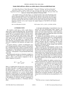 Scalar field self-force effects on orbits about a Schwarzschild black... Luz Maria Diaz-Rivera, Eirini Messaritaki, Bernard F. Whiting,