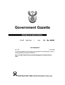 Government Gazette No. 26436 REPUBLIC OF SOUTH AFRICA